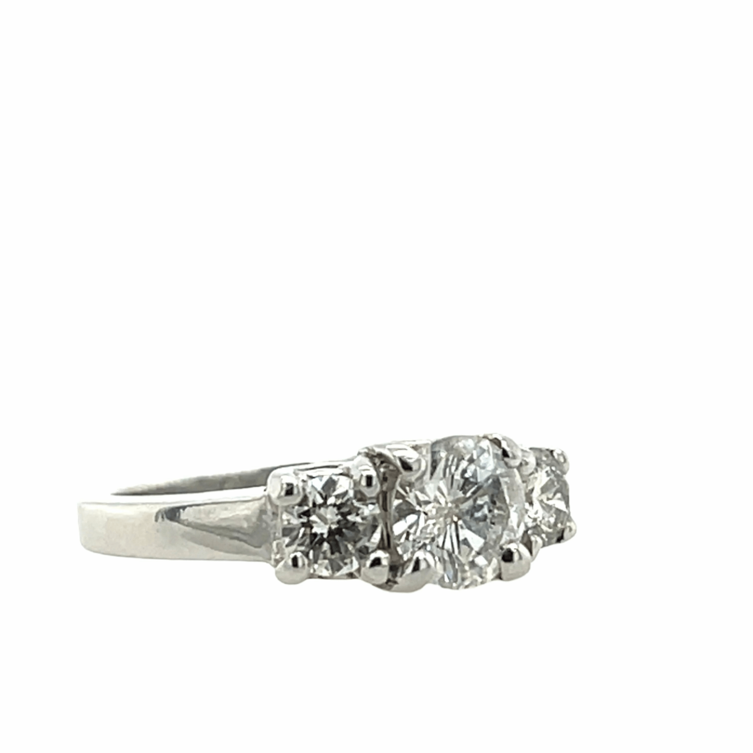 1.00 ct Three-Stone Engagement Ring