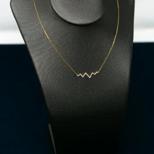 Diamond Heart Beat in Yellow Gold
