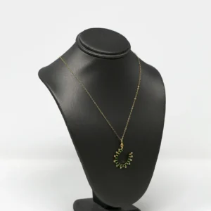 Vintage 14K Gold Emerald Diamond Horseshoe Pendant