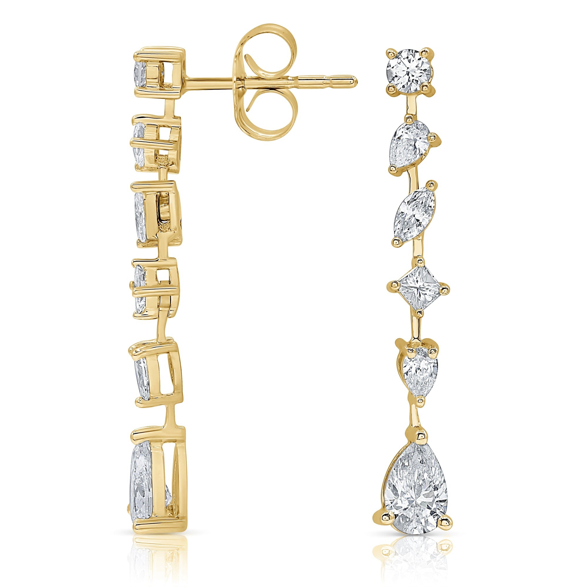 Multi-Shape Dangling Earrings