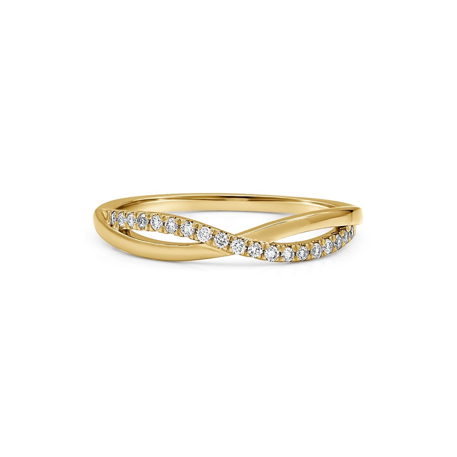 Dainty Crossed Ring (0.15 CTW)