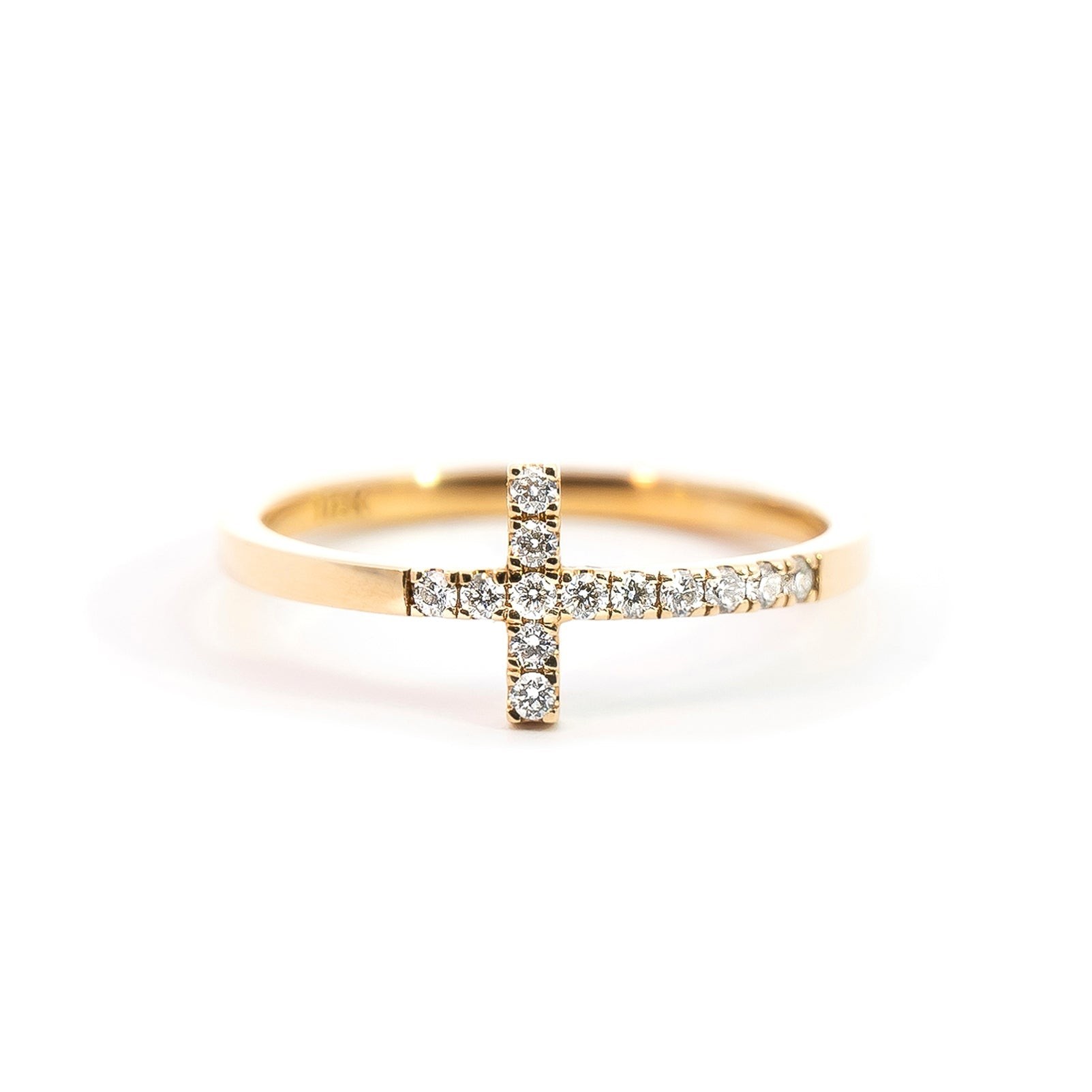 Diamond Cross Halfway Ring (0.17 CTW)