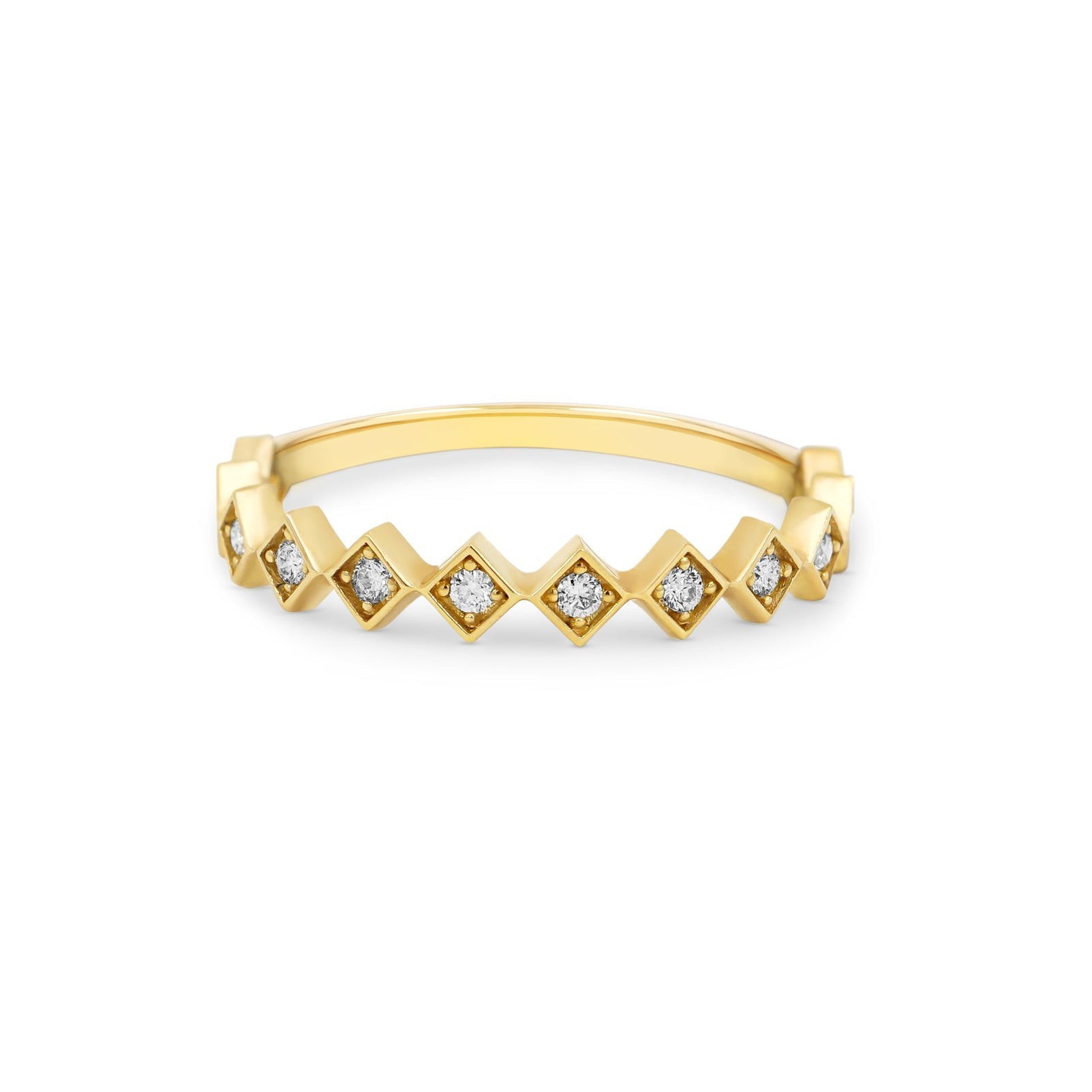 Geometric Sparkle Fashion Ring (0.16 CTW)