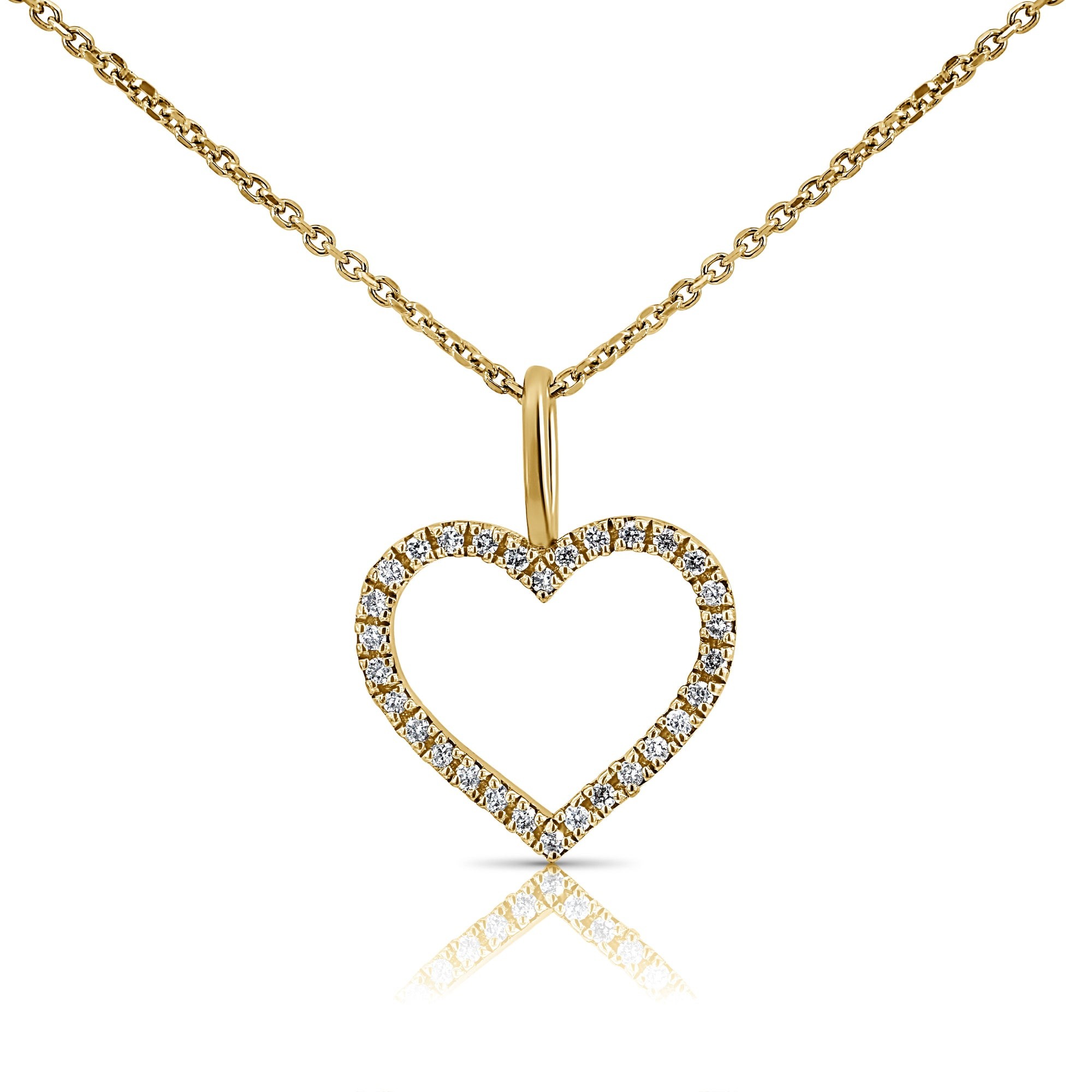 Dainty Heart Diamond Pendant 0.10 CTW
