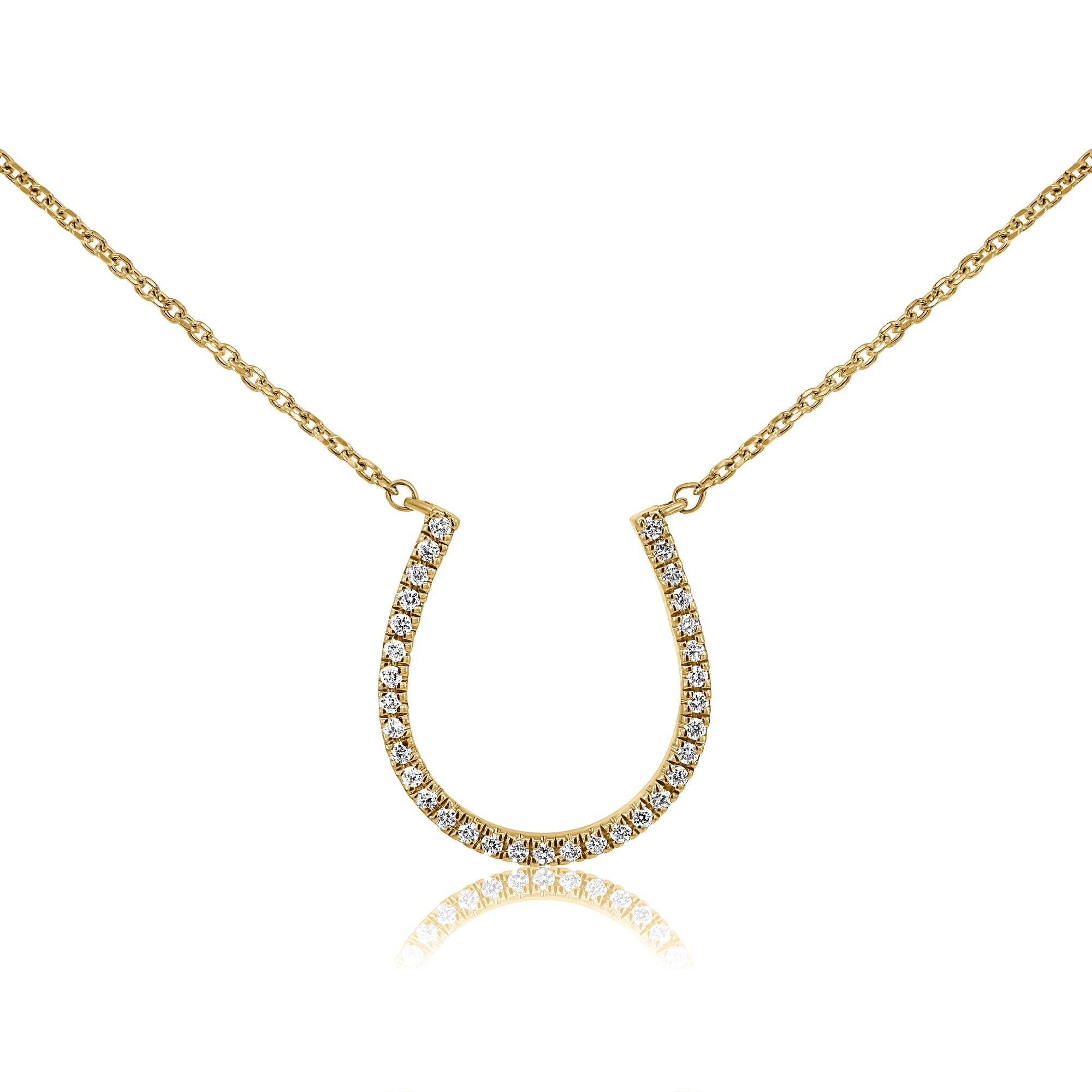 Natural Diamond Horseshoe Pendant (0.1 CTW)