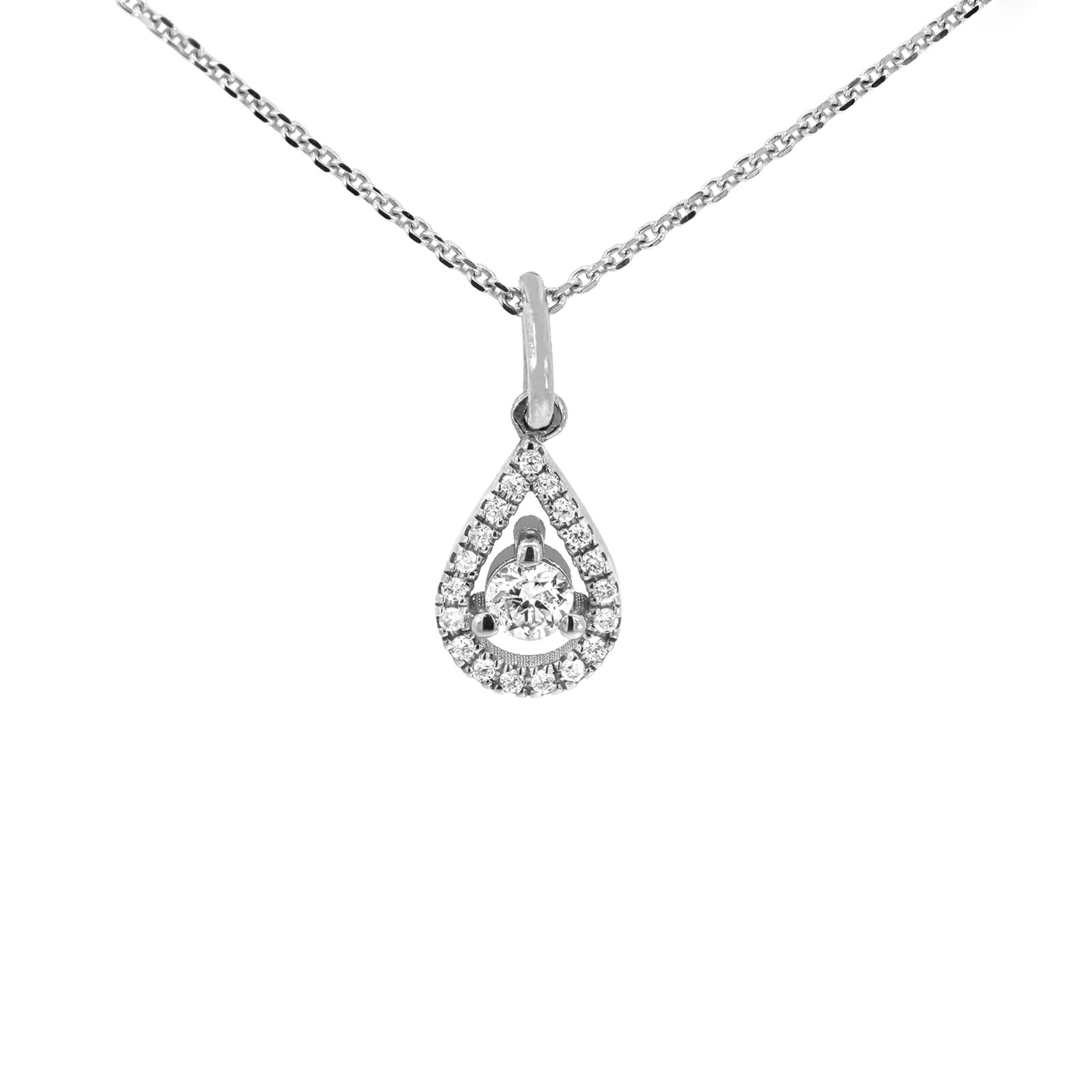 Natural Diamond Dazzle Drop Pendant (0.15 CTW)