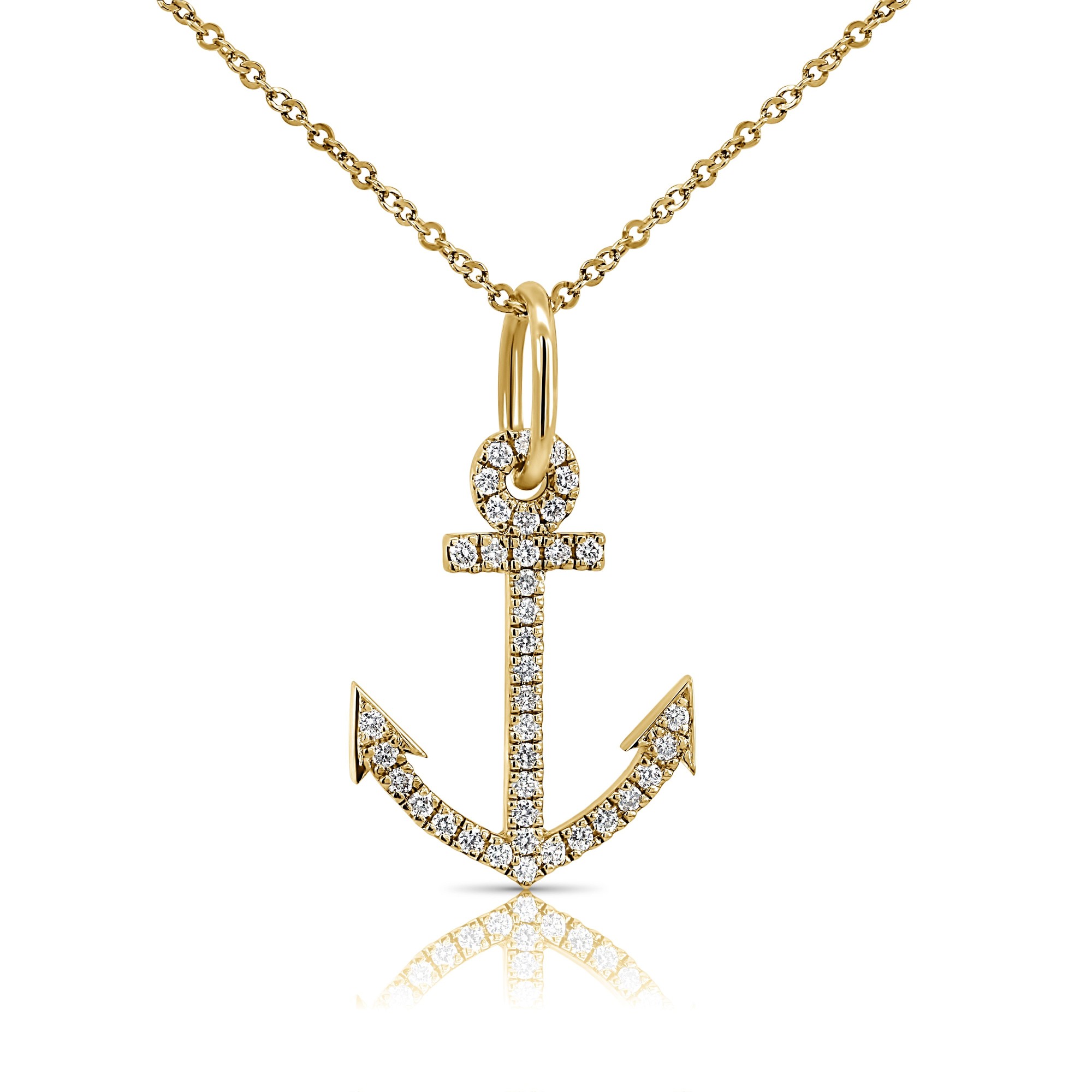 Anchor Diamond Pendant 0.15 CTW