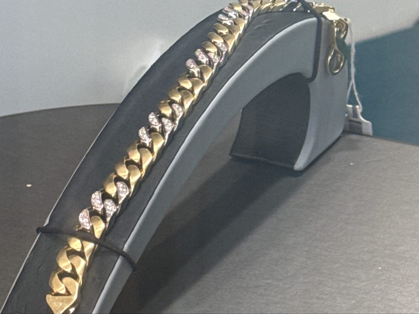Diamond Cuban Link in Two Tone Gold