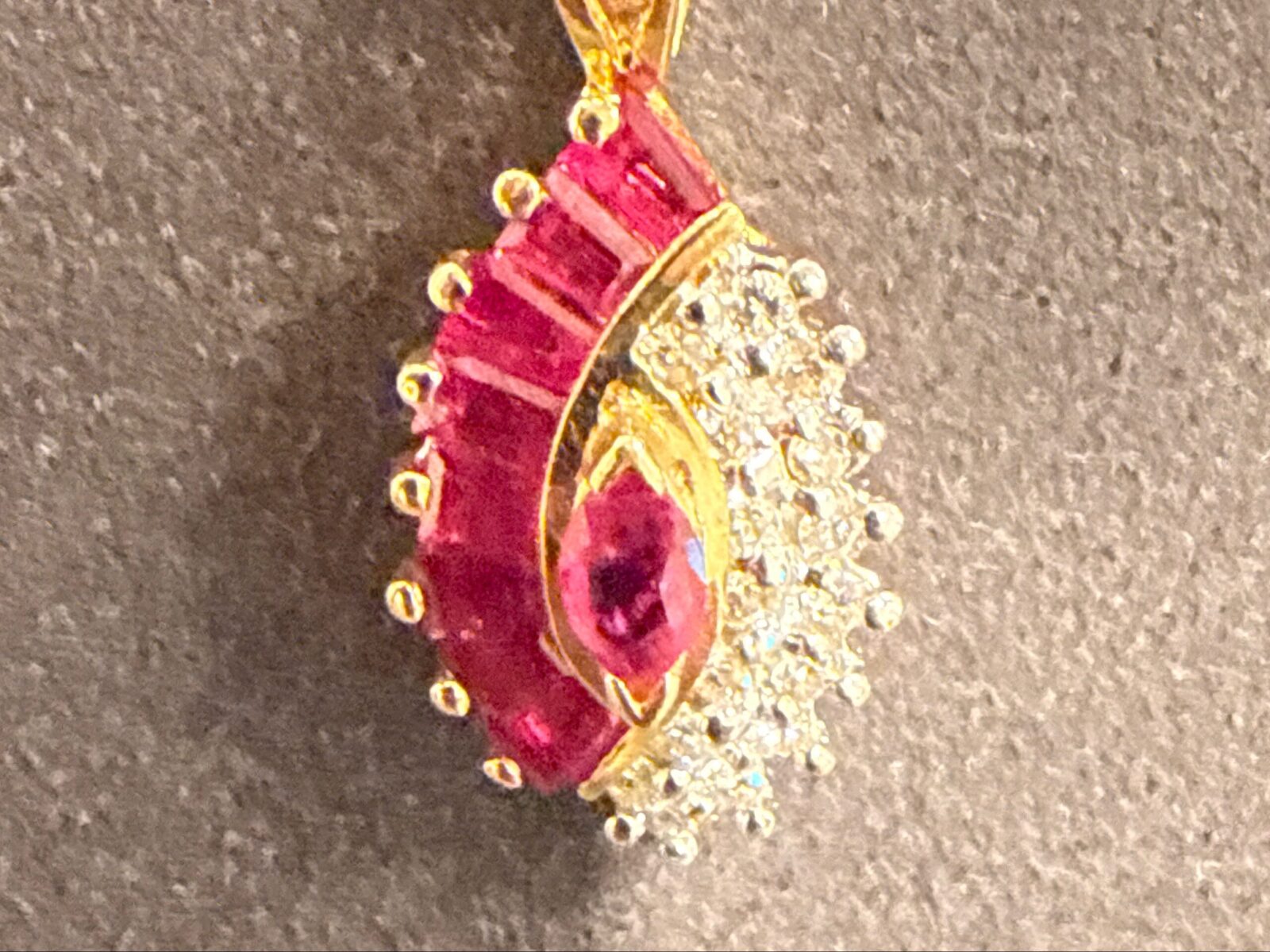 Rb .75ct-Dia 0.35 Ct 14k YG - Sk009