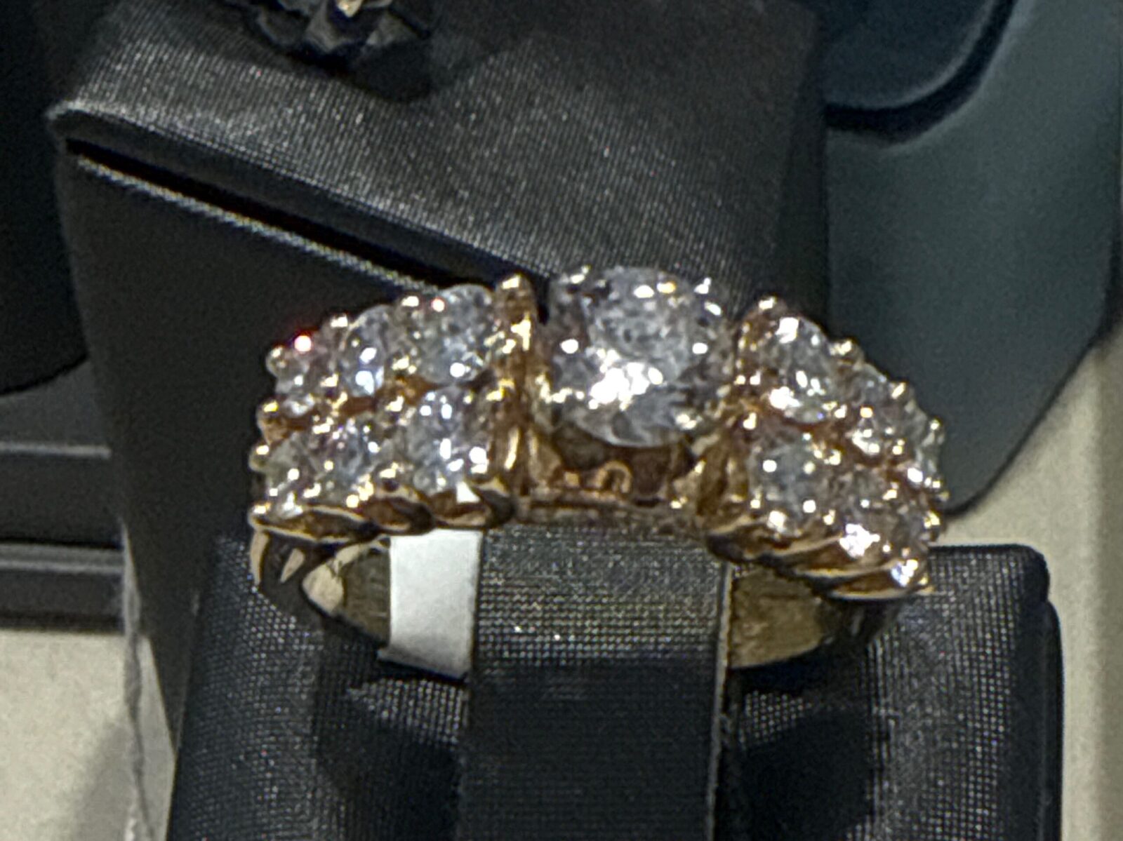 Vtg Eng Ring 14k YG - TW 1.85 Center F/SI - F/VS - Size 7 - Sm027