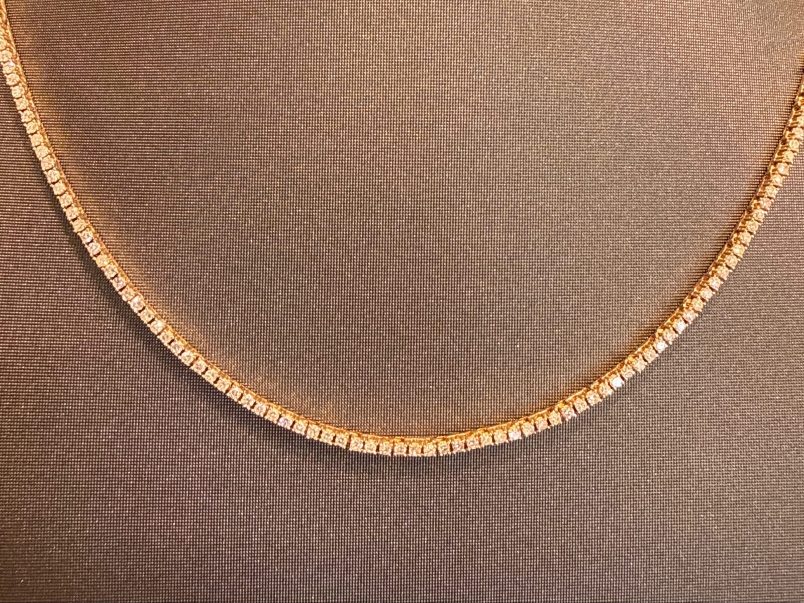 Diamond Tennis Necklace - 14K YG