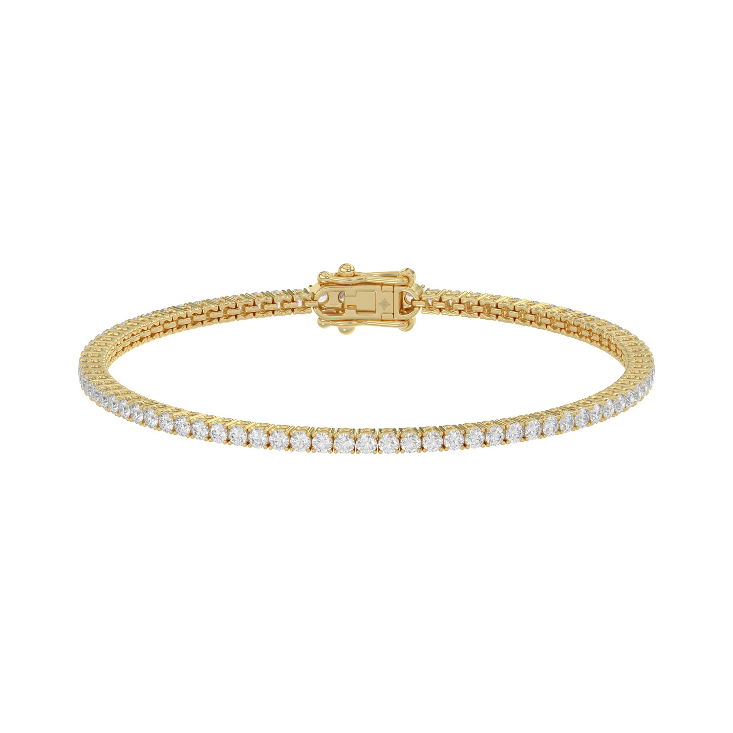 3.00 CTW Round Diamond Tennis Bracelet in Yellow Gold