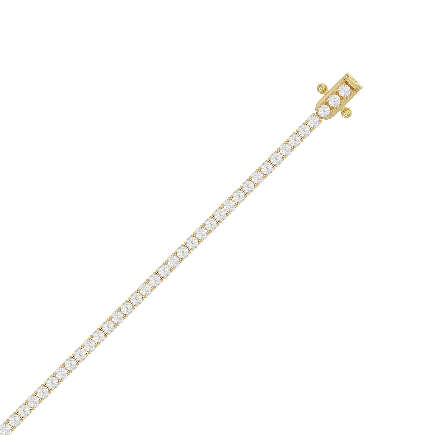 3.00 CTW Round Diamond Tennis Bracelet in Yellow Gold, alternate view 3