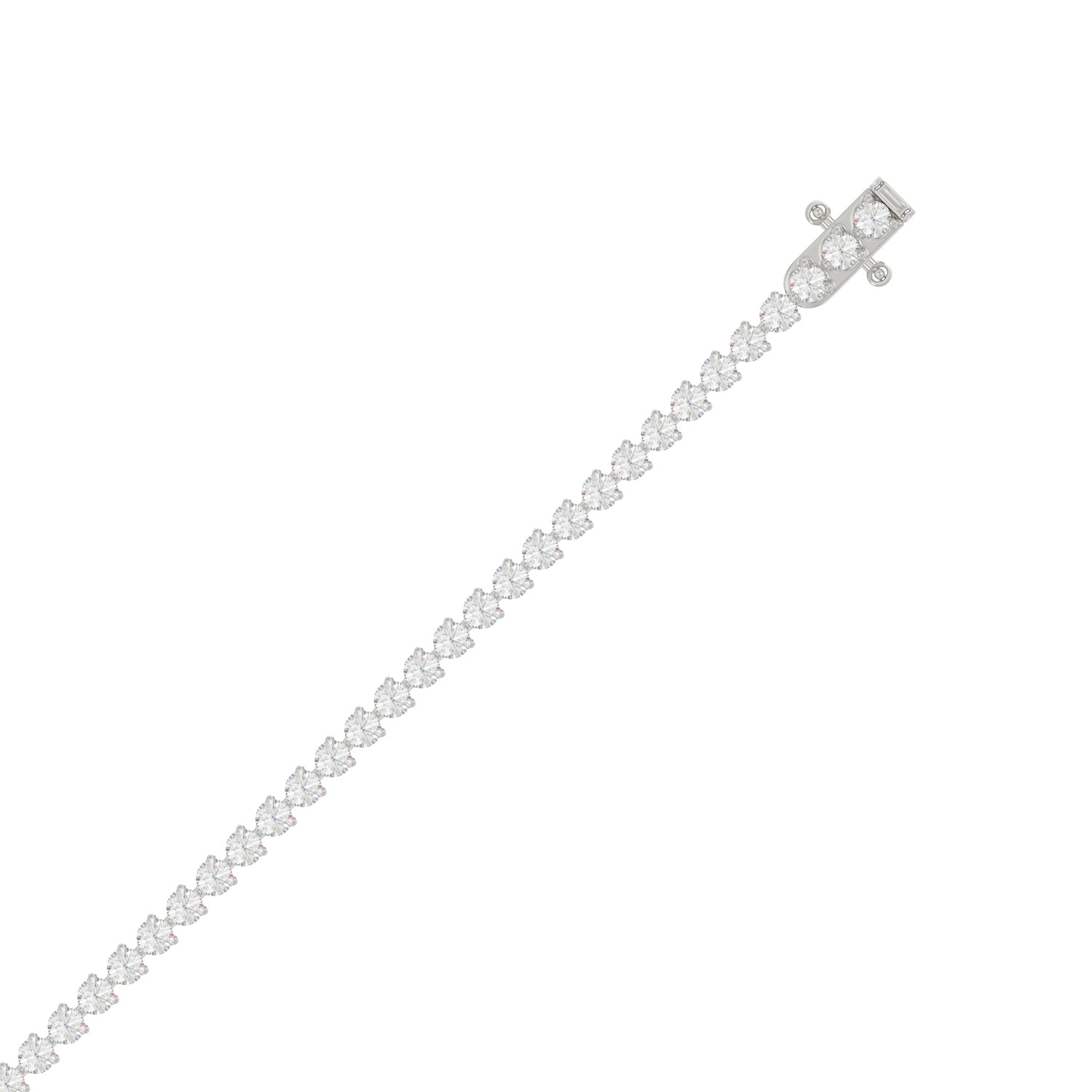 3.00 CTW Round Diamond Tennis Bracelet in White Gold, alternate view 2