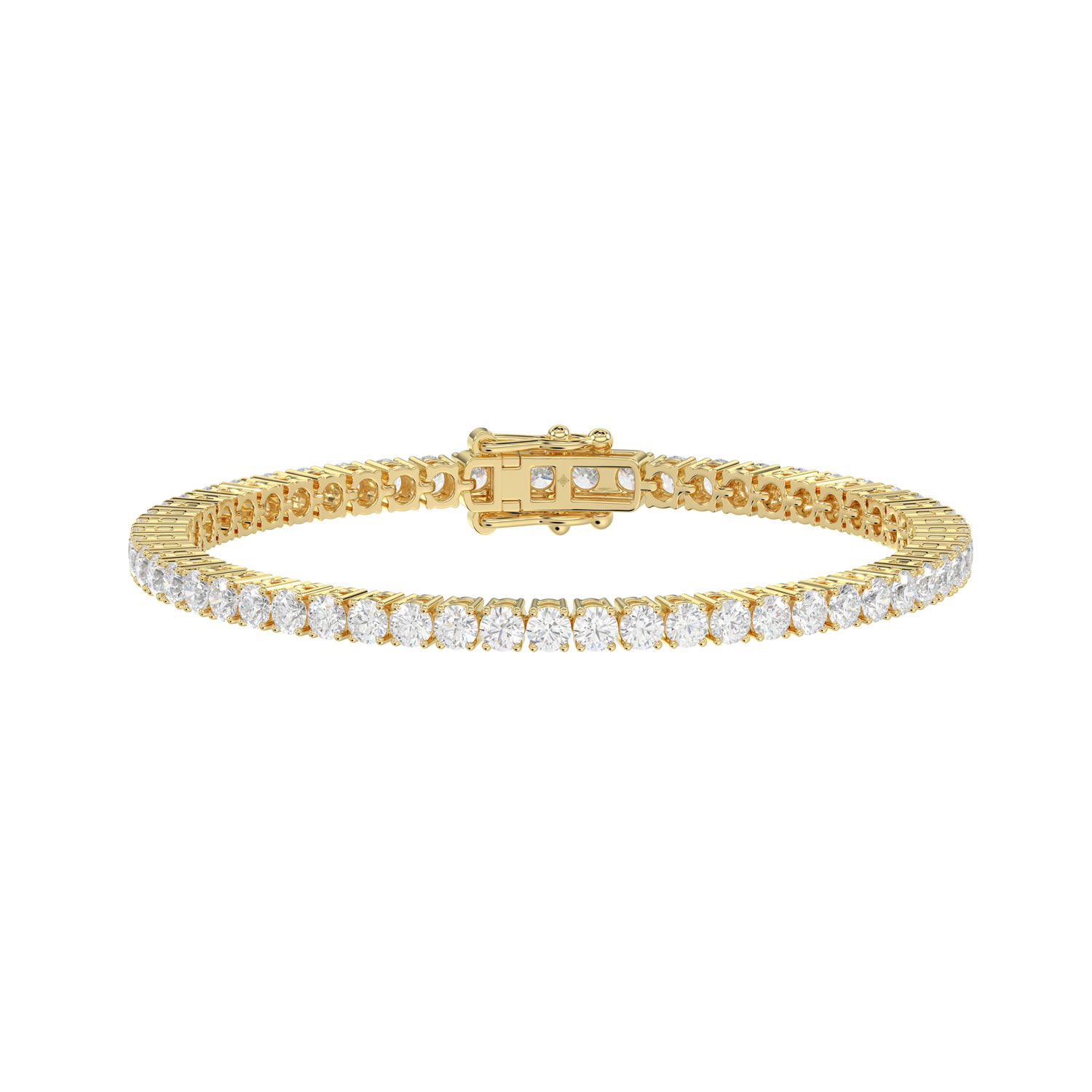 5.00 CTW Round Diamond Tennis Bracelet in Yellow Gold