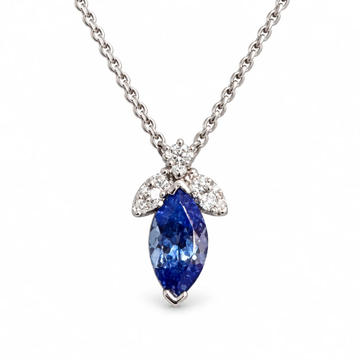 Marquee Tanzanite & Diamond in White Gold
