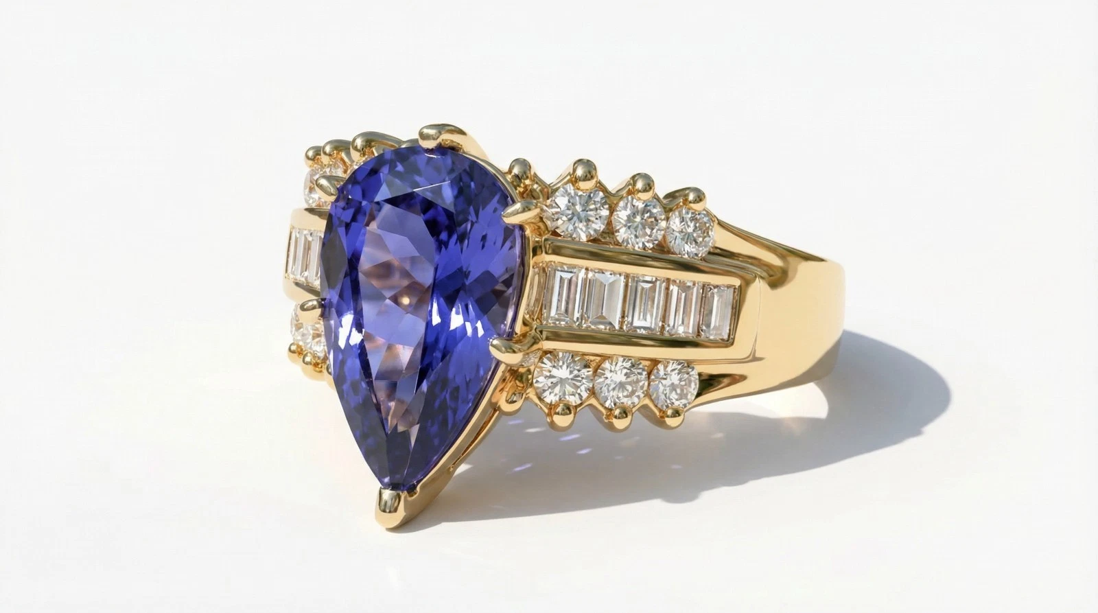 Tanzanite Ring in Yellow Gold