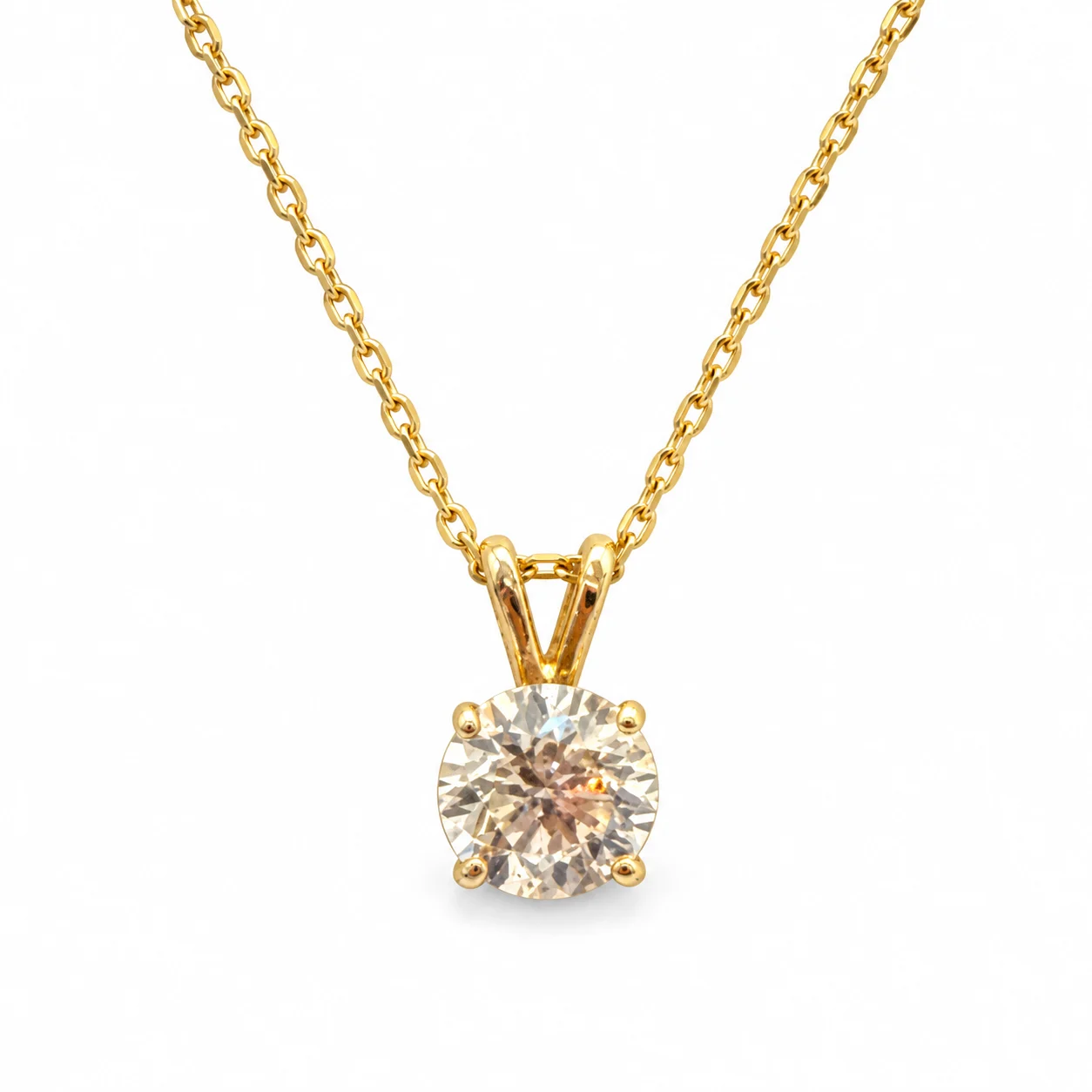 Round Solitaire in yellow gold