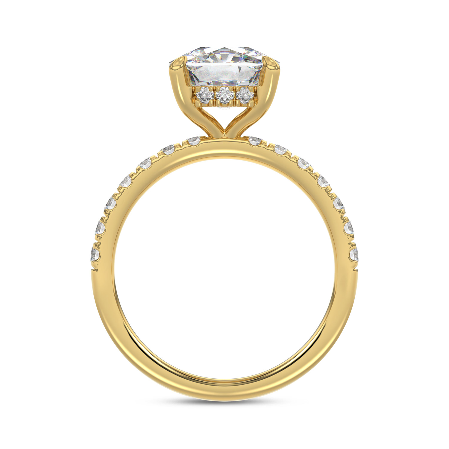 Cushion Cut Engagement Ring (EC-131613Y), alternate view 2
