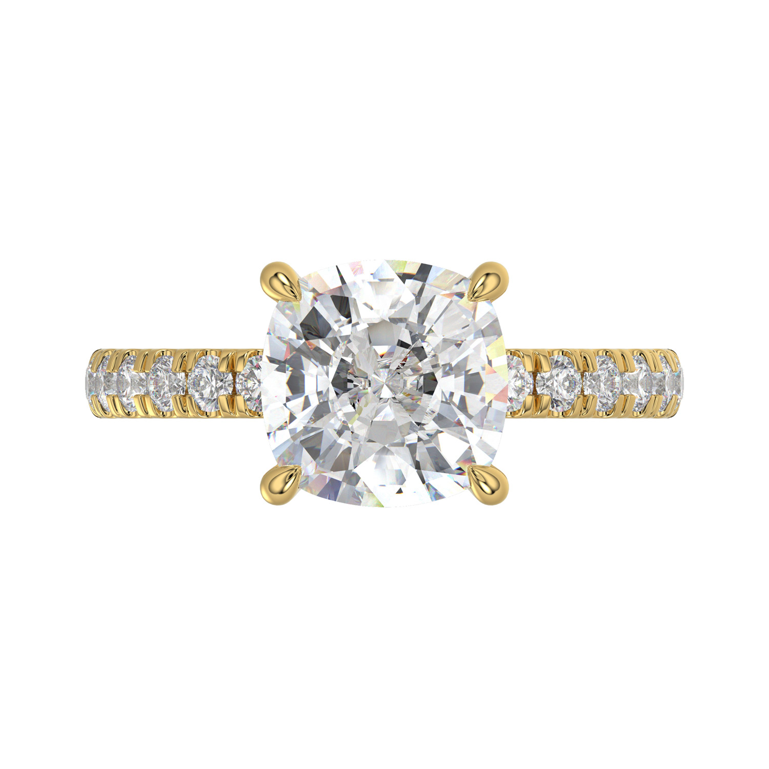 Cushion Cut Engagement Ring (EC-131613Y), alternate view 5