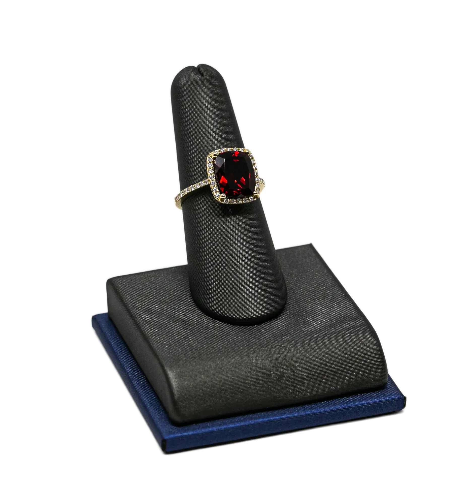 Garnet Cushion-Style Ring