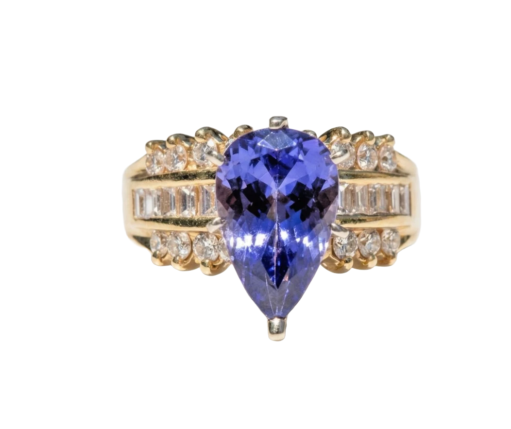 Tanzanite Ring in Yellow Gold