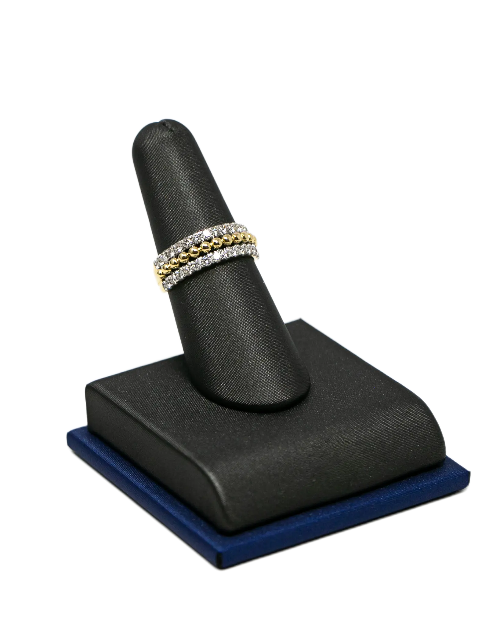 3 Row Diamond in Yellow Gold