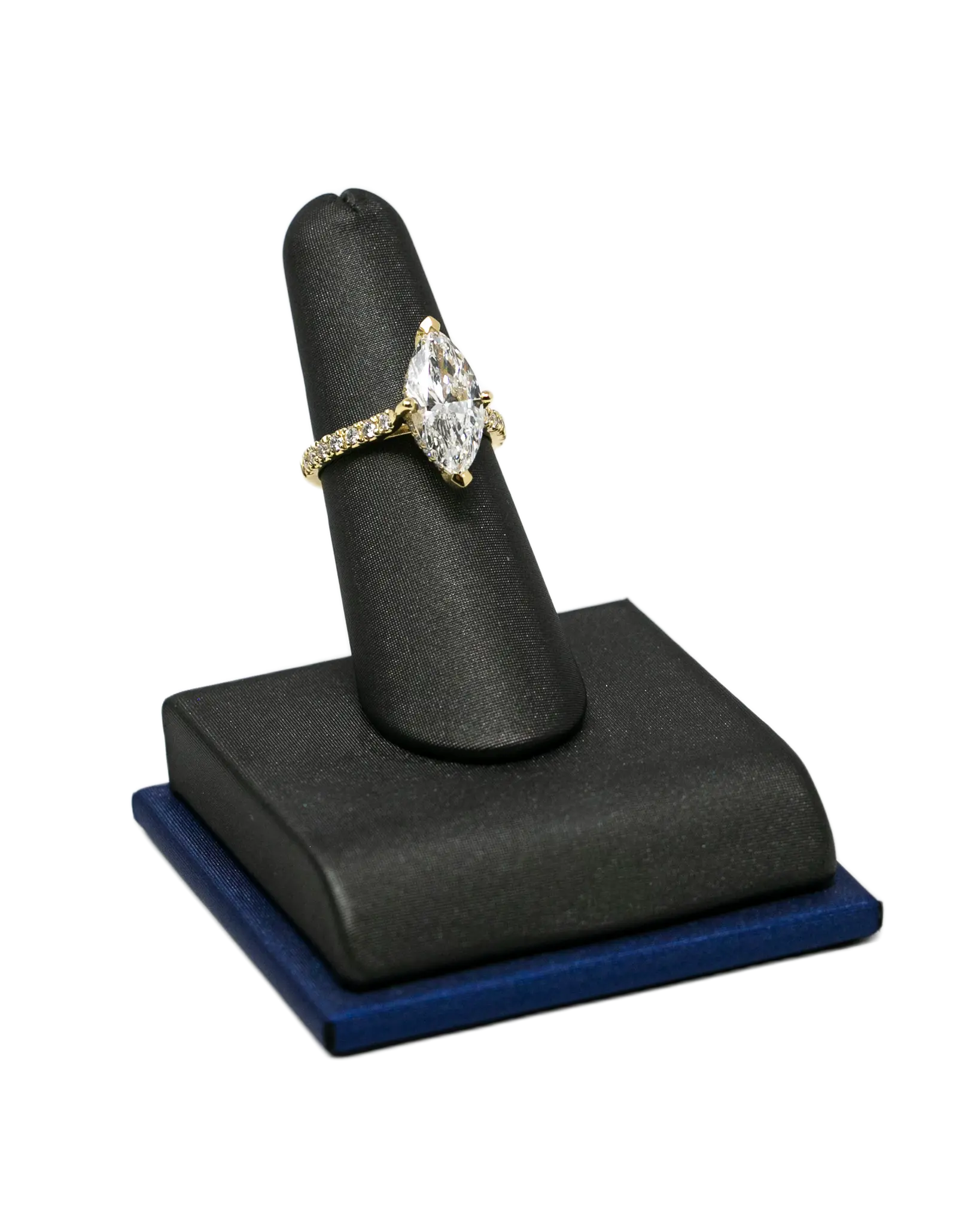 Marque Solitaire Lab Diamond in Yellow Gold