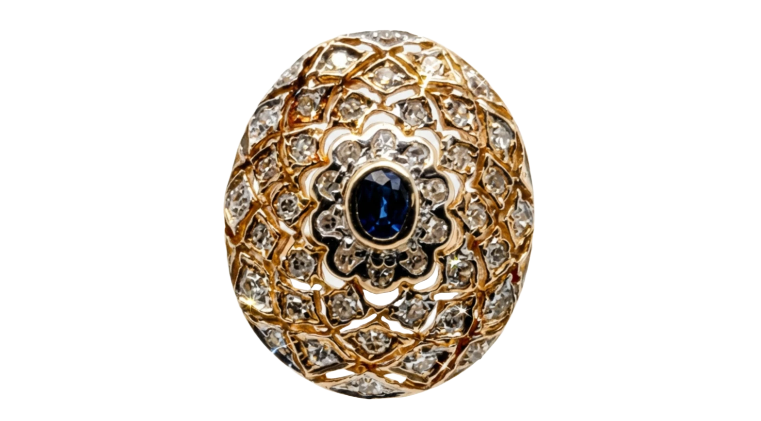 Sapphire and Diamond Ring in Yellow Gold