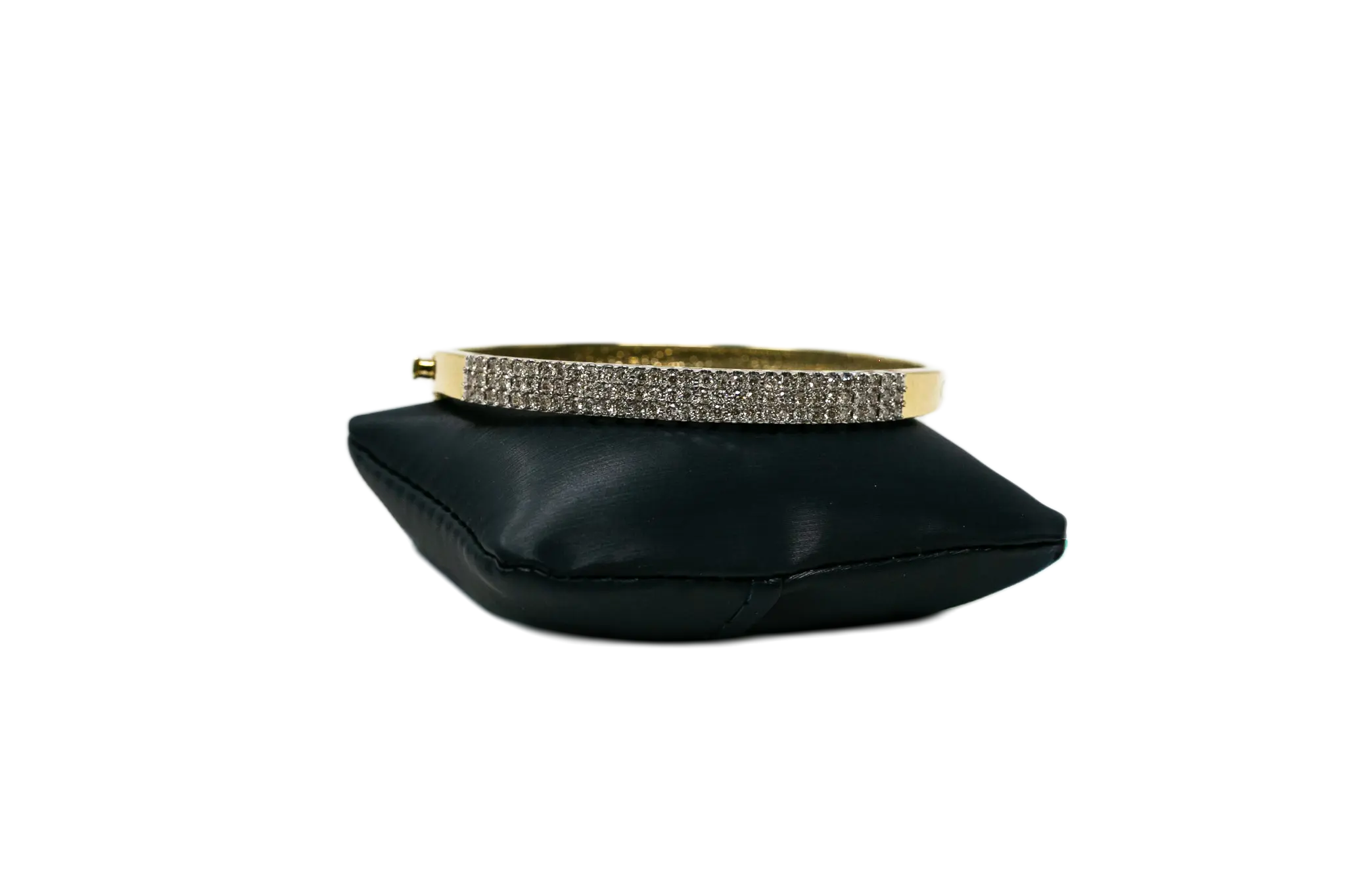Vintage Diamond Cluster Bangle in Yellow Gold